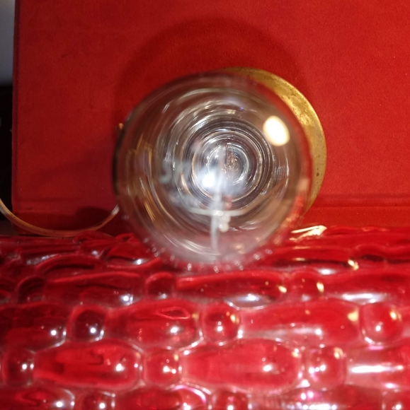 Retro Red Glass Lamp With DESIGNS Around the 70s Assum Looking - Picture 4 of 12